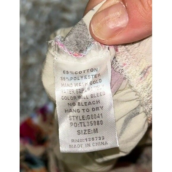 Umgee‎ M Floral Romper Casual Belle Sleeves Summer Cottagecore Feminine Garden - Picture 6 of 7